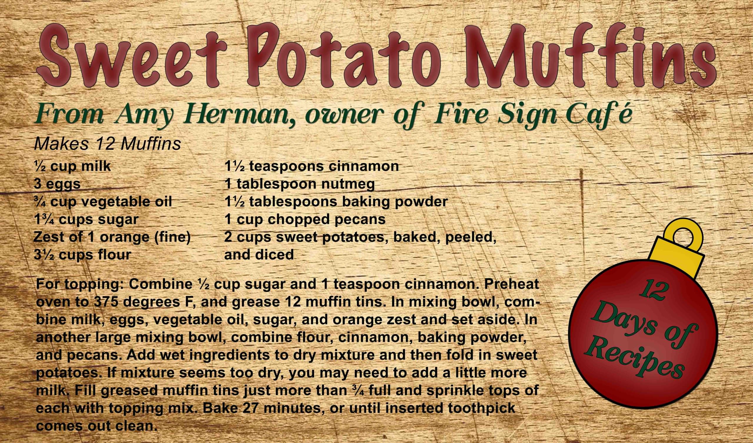 12 Days Recipes Sweet Potato Muffins