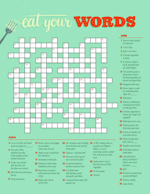 EatYourWords CrosswordPuzzle US RenoTahoe Page 1