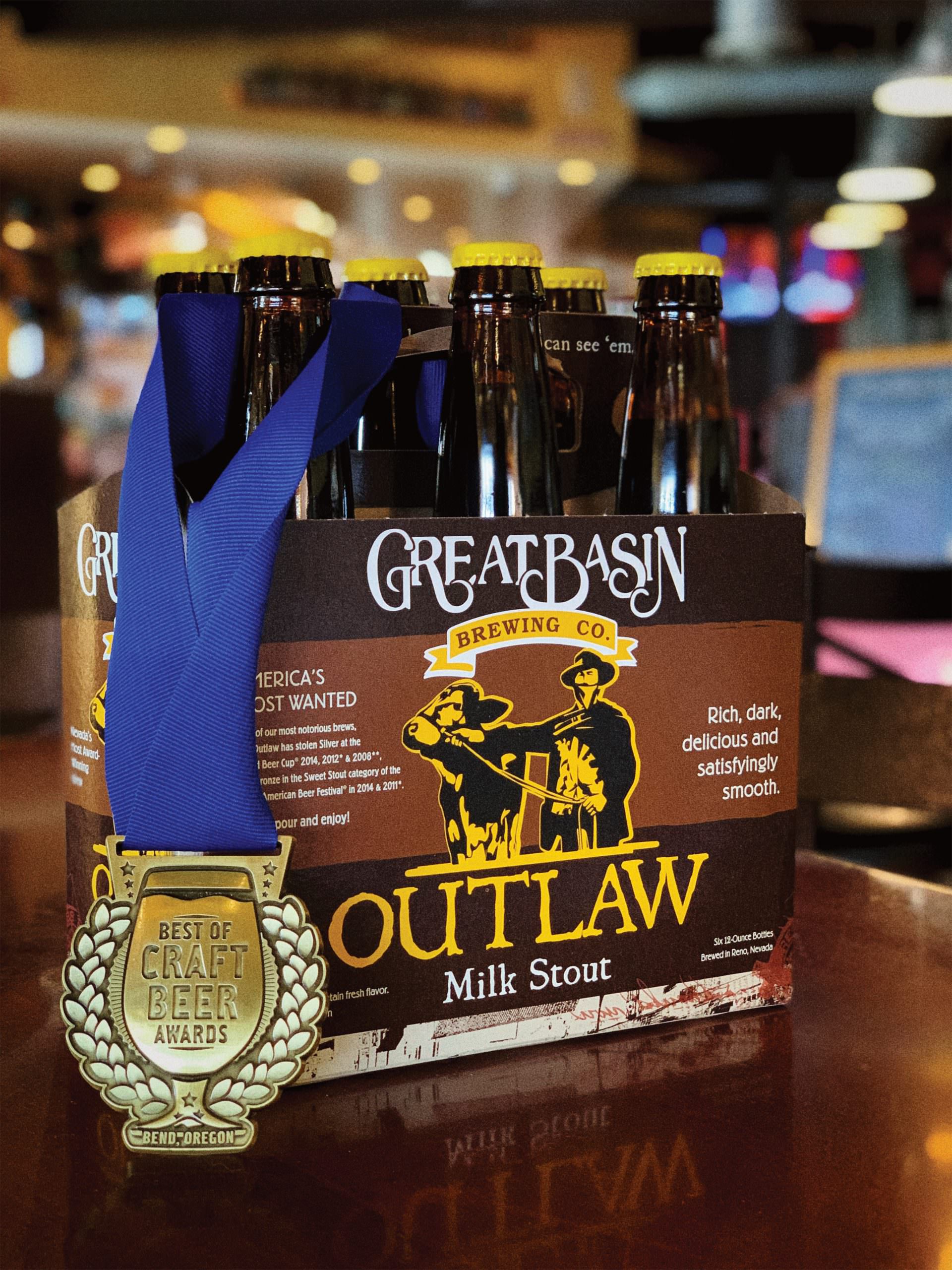 Great Basin Brewing Co.s Outlaw Milk Stout won gold at The Best of Craft Beer Awards