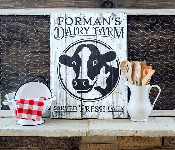 KITCHEN Dairy Farm Cow 20x24