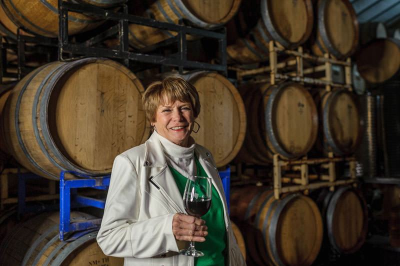 Teri Bath, president of Nevada Vines & Wines and local wine industry advocate, at Nevada Sunset Winery in Reno. Photo by Candice Vivien
