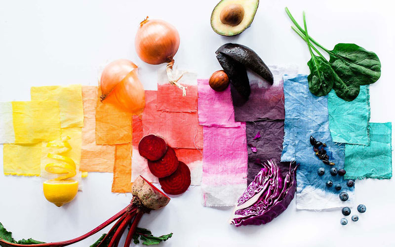 web dyes from food waste