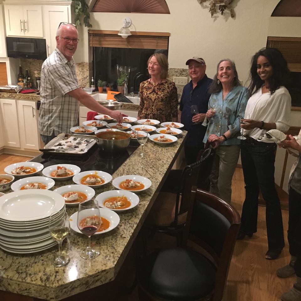Reno locals gather at a private residence for a dinner presentation on the seafood industry hosted by Alaska Select. Photo courtesy of Alaska Select Seafood