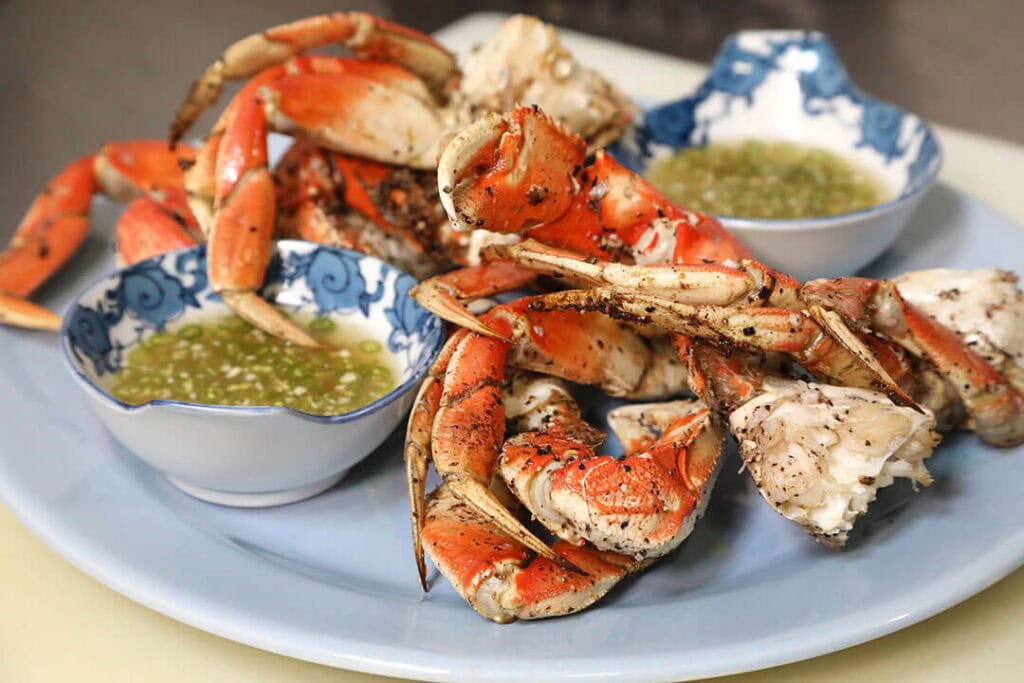 Salt and pepper Dungeness crab. Photo by Lou Manna