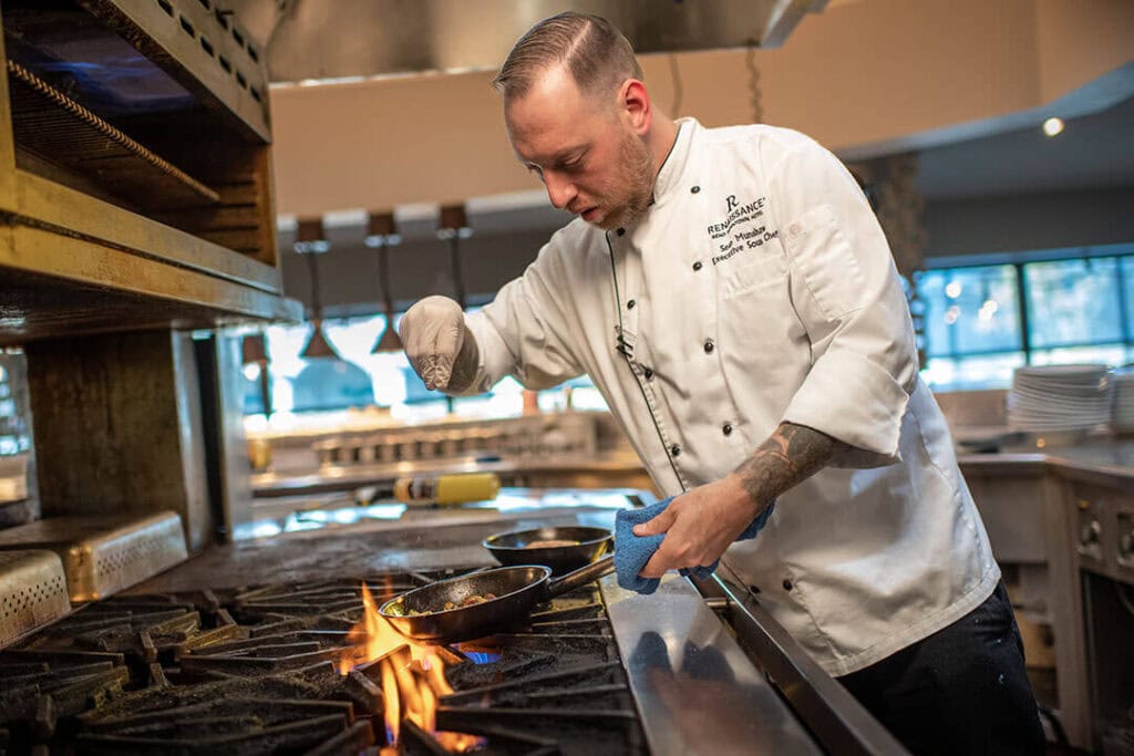 Munshaw enjoys preparing health-conscious dishes for guests. Photo by Nick Higman