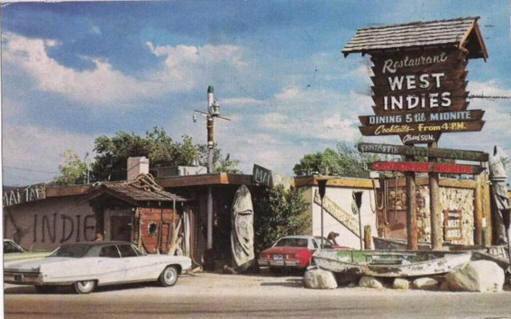 Exterior of Dug's West Indies, circa 1970s. Reprinted from Around Carson