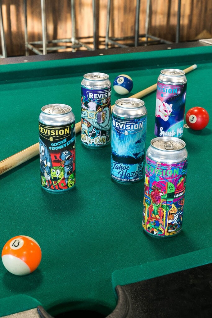 A variety of barrel-aged and rotating beers produced by Revision Brewery