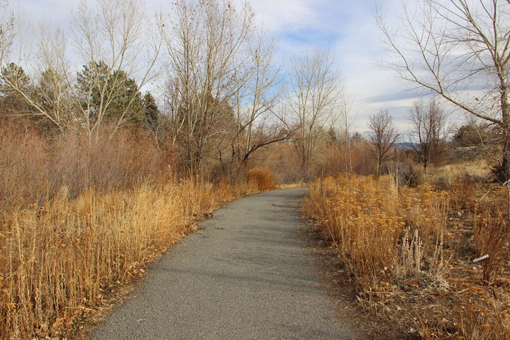 The pathway lined with native landscaping allows visitors to explore each garden at their leisure