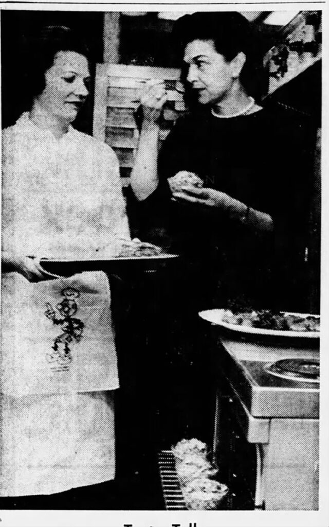 Mrs. Trombly was one of several local demonstration cooks