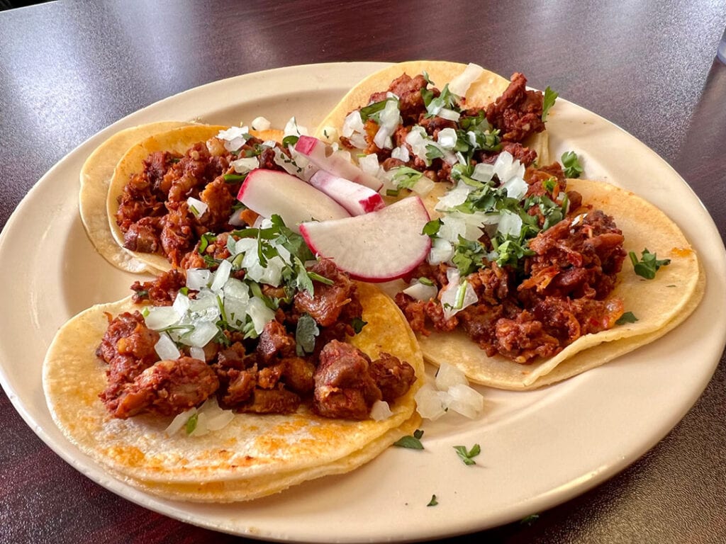 Al pastor tacos at Beto’s. Photo by Jaci Goodman
