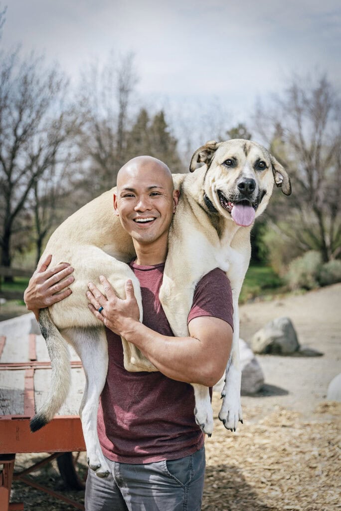 Tim Meevasin with Rocky