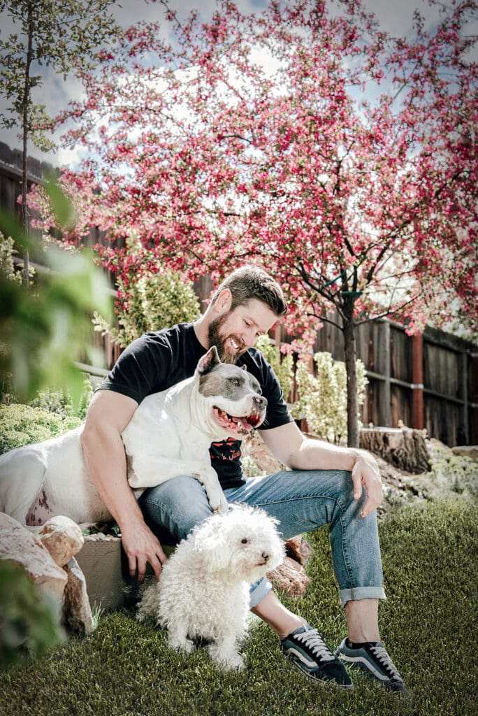 Tom Marrin with Kane and Jimmy Lou