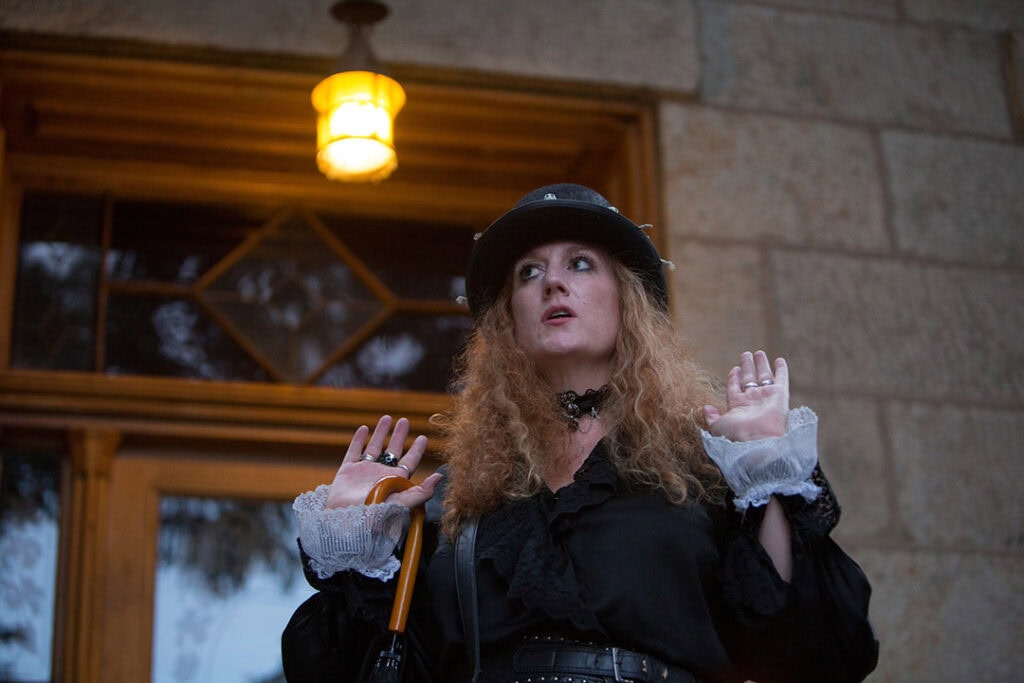 Actor Mary Bennett as Madame Curry, host of the Carson City Ghost Walk. Photo courtesy of Visit Carson City