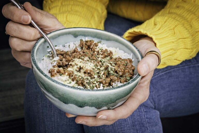 Hamburger, Rice, and Gravy