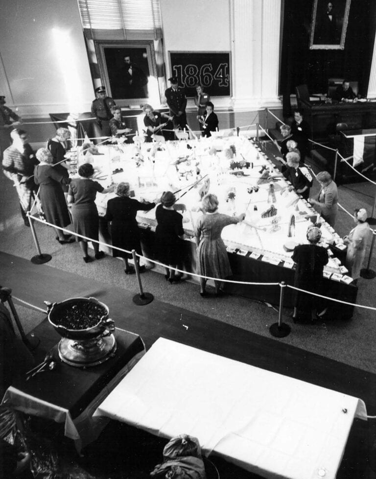 Nevada’s centennial cake in the capitol’s chambers.