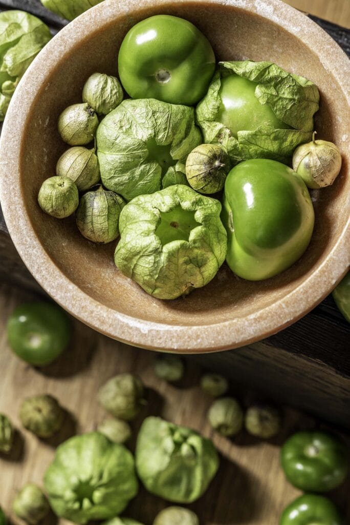 Fresh tomatillos will be made into salsa at Estella Tacos y Mezcal in Reno. Photo by Donna Victor