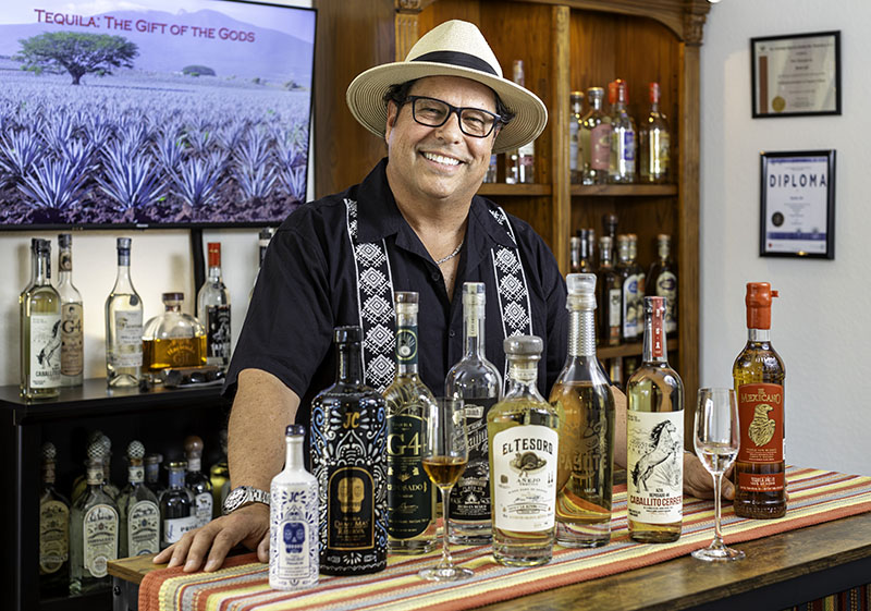 Catador Javier Gil presents some of his favorite tequilas. Photo by Olga Miller