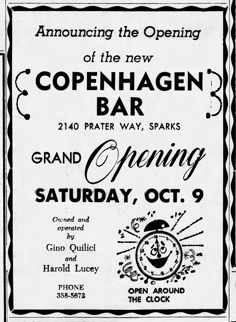 Copenhagen Bar opened its Prater Way location in 1966.