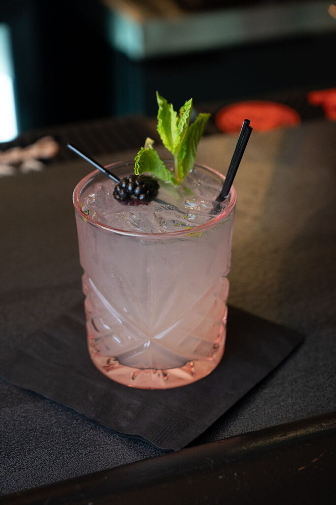 A blackberry mojito at The White House