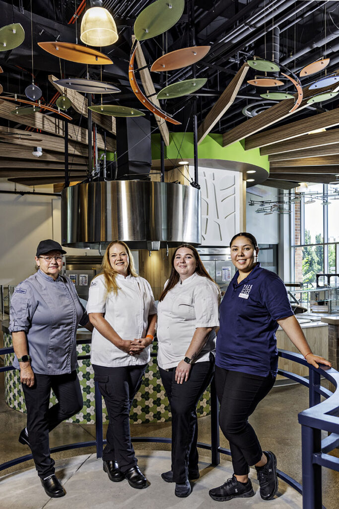 From left, Dupkala, Stoneback, Shelby Decker, and Roman, the women of Nevada Dining