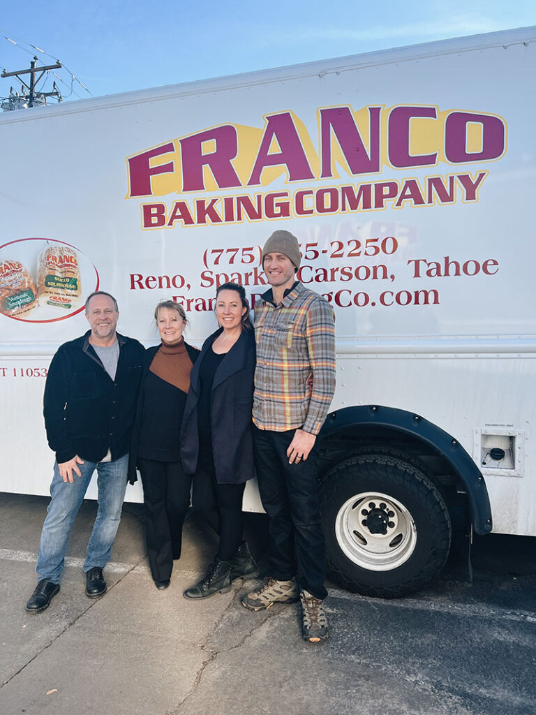 Colin and MaryBeth Smith, along with their daughter, Beth McBride, finance and general manager of Roundabout, and Beth’s husband, Grant McBride, a stakeholder in Franco Bread. Photo courtesy of Colin and MaryBeth Smith