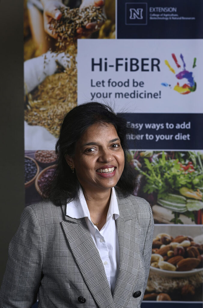 Nutrition specialist Angeline Jeyakumar aims to improve people’s fiber intake. Photo by Andy Barron