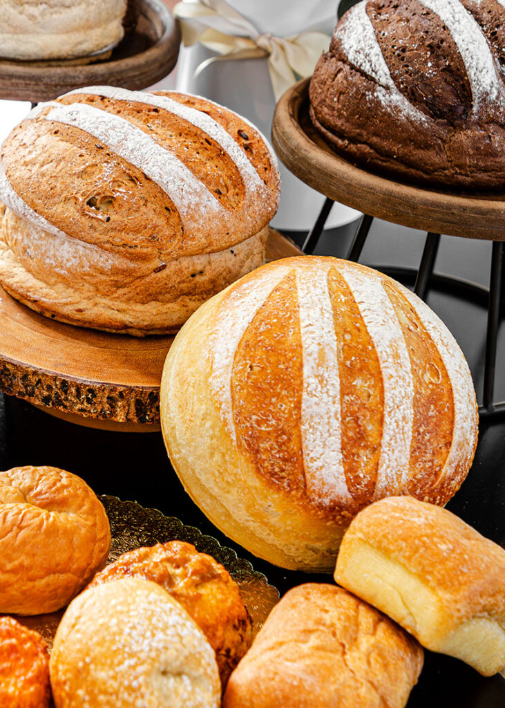 L.A. Bakery's house-made breads include assorted bagels, ciabatta rolls, sourdough bread, multi-grain, Russian pumpernickel, marble rye, and hamburger buns. Photo by Olga Miller