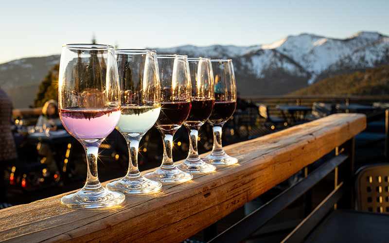 Last Tracks at Diamond Peak Ski Resort features wine tastings