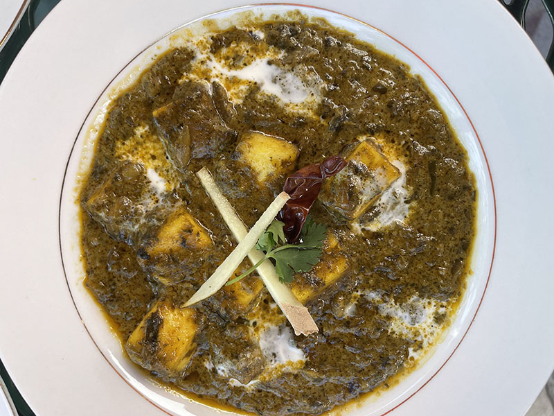 Palak paneer at Nayaab