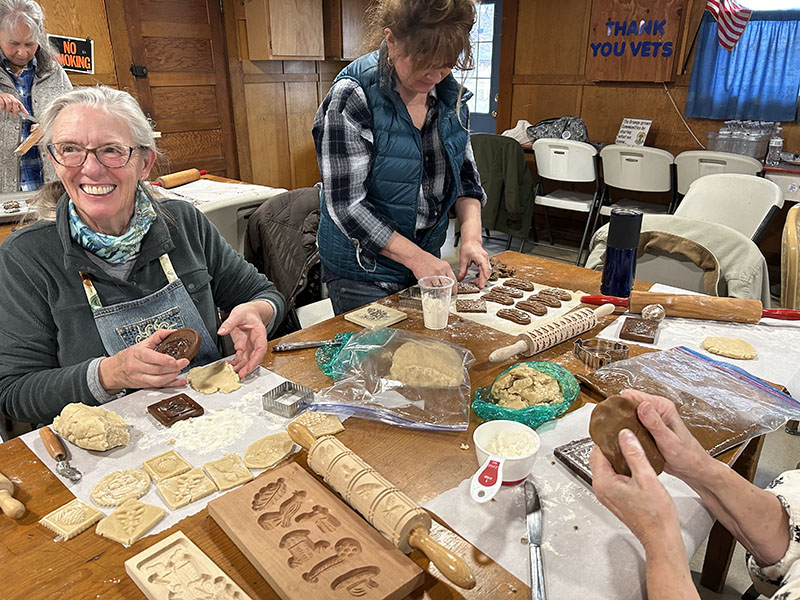 Members gather each holiday season to bake cookies