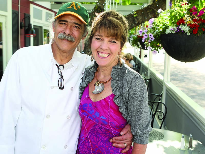 Charlie and Karen Abowd on the patio at Café at Adele’s in Carson City. Photo by Shannon Litz