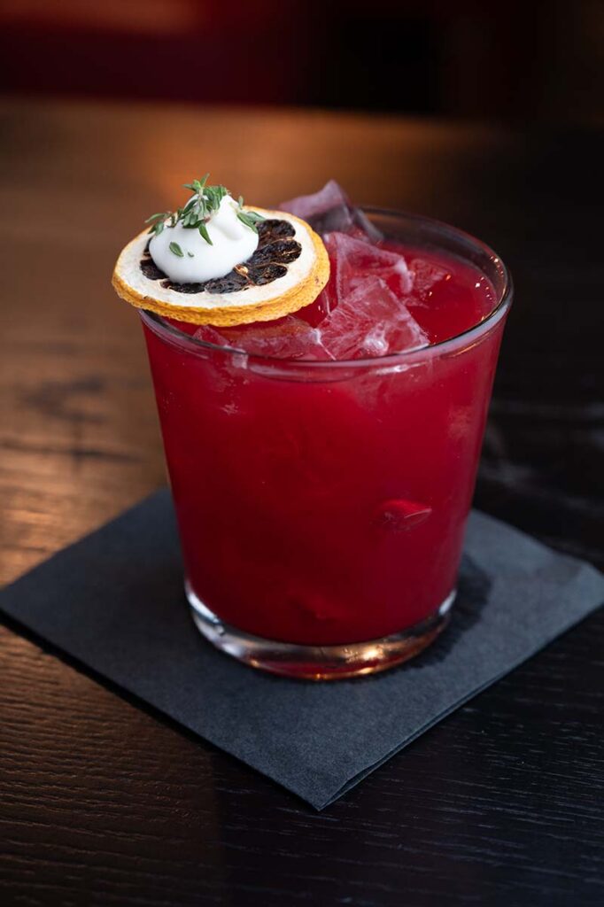 The hibiscus rose margarita, made with hibiscus-infused blanco tequila, is available on Rosewood's signature cocktail menu