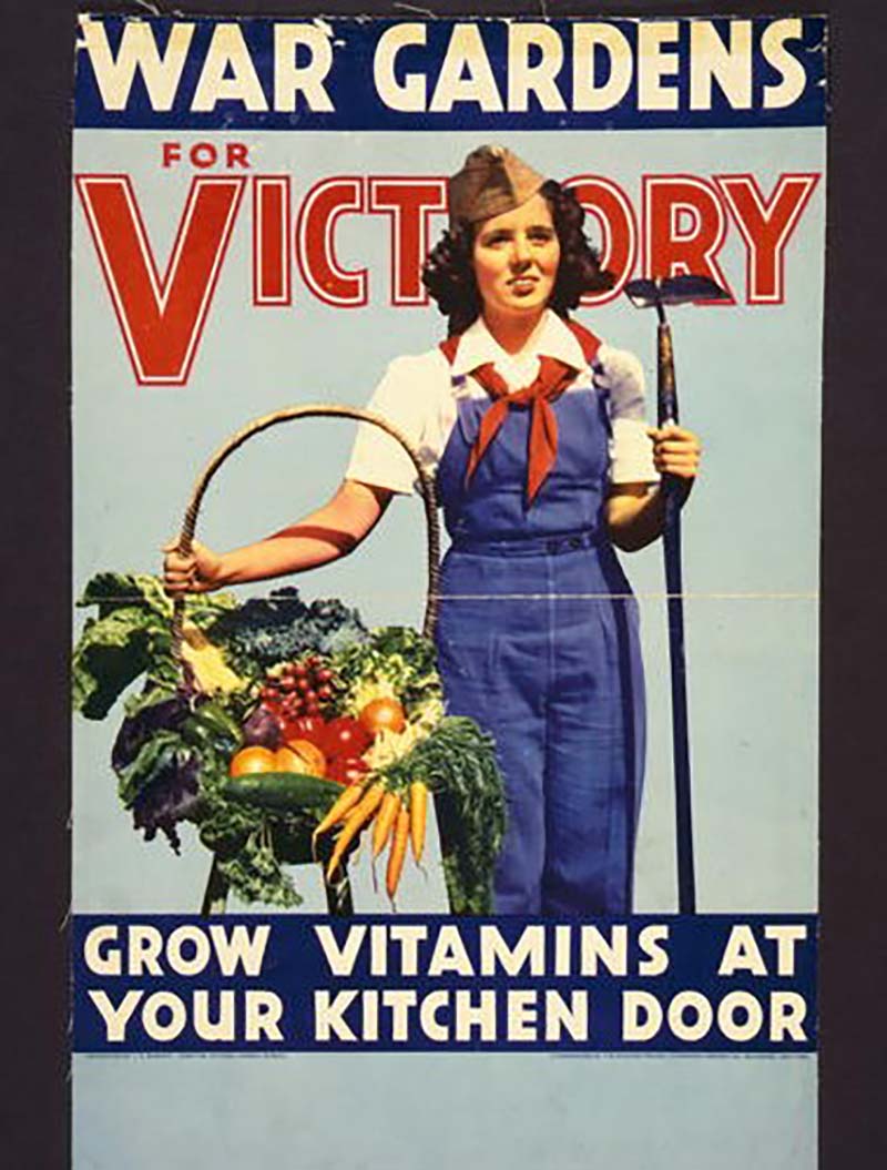 Lithograph by the Stecher-Traung Corp., Rochester, N.Y., to support the war garden effort. Photo courtesy of Library of Congress