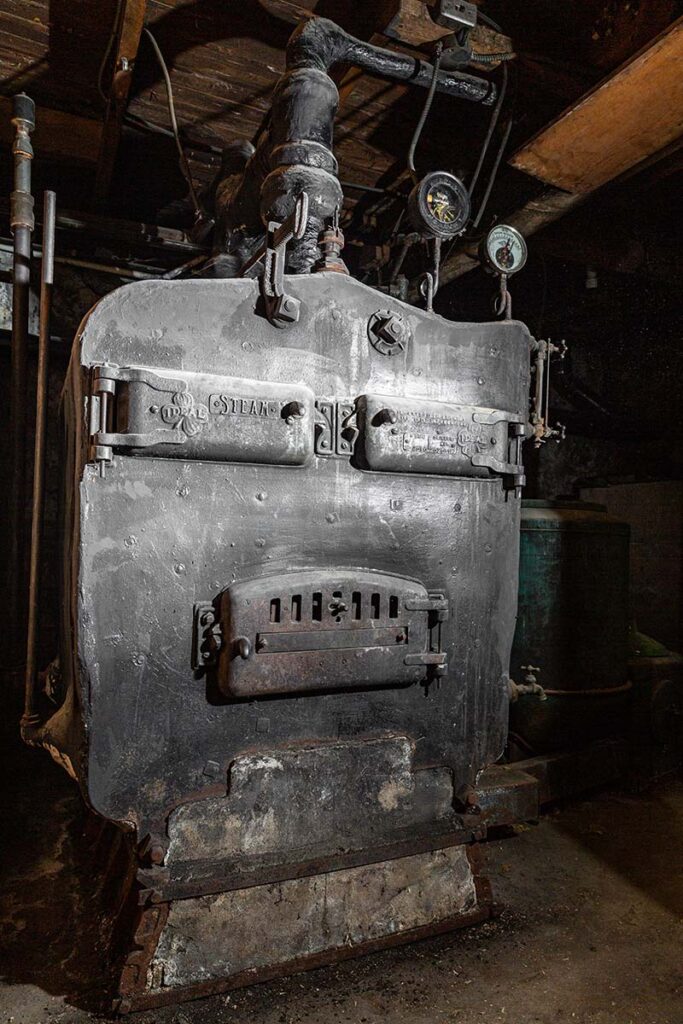 The building’s original 1909 boiler