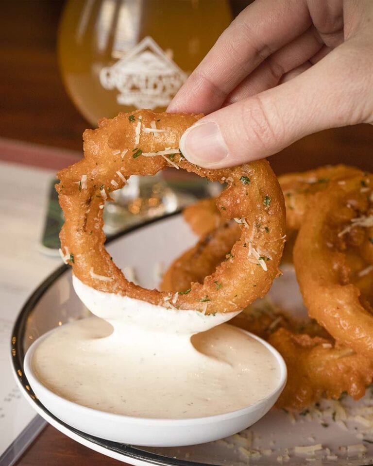 Onion rings, photo courtesy of Great Basin Brewing Co.