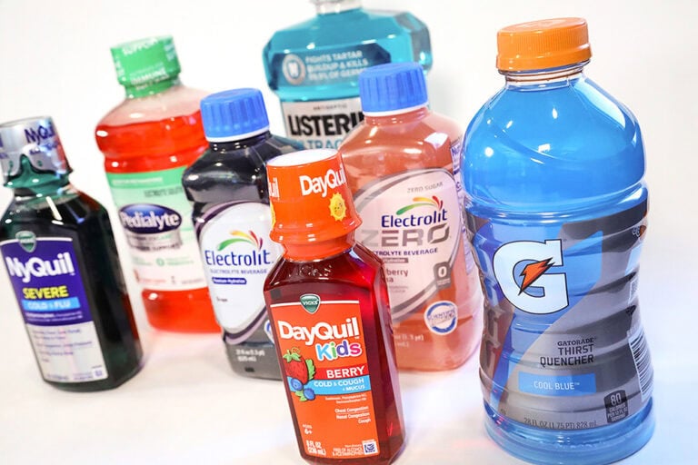 Products and Drinks with Synthetic food dyes