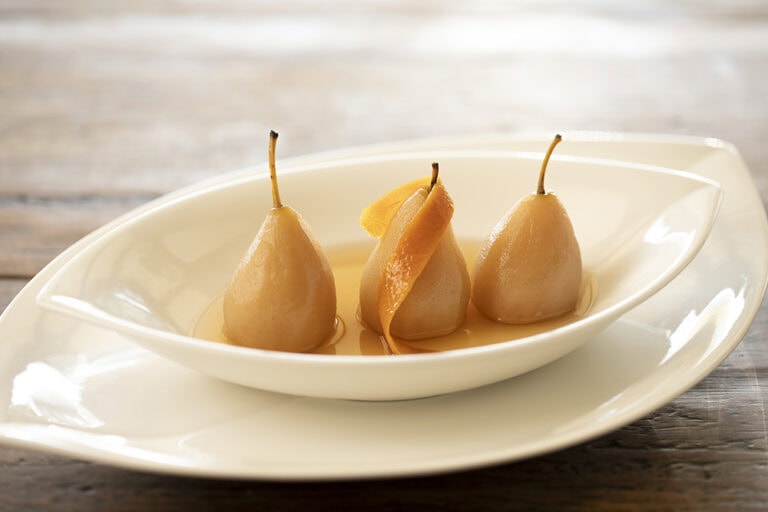 Pears in Brandy Syrup. Photo by Patrick Tregenza