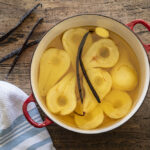 Pears in White Wine with Saffron. Photo by Patrick Tregenza