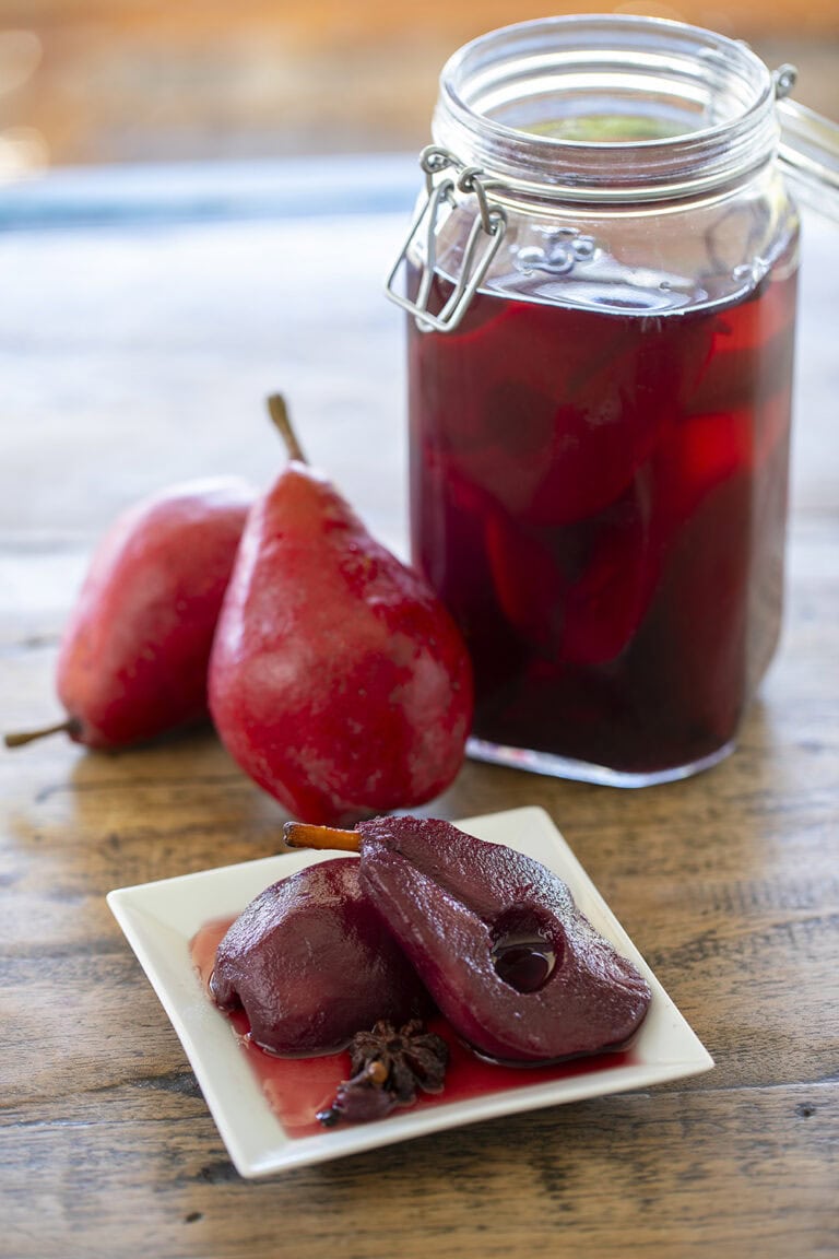 Pears in Spiced Red Wine