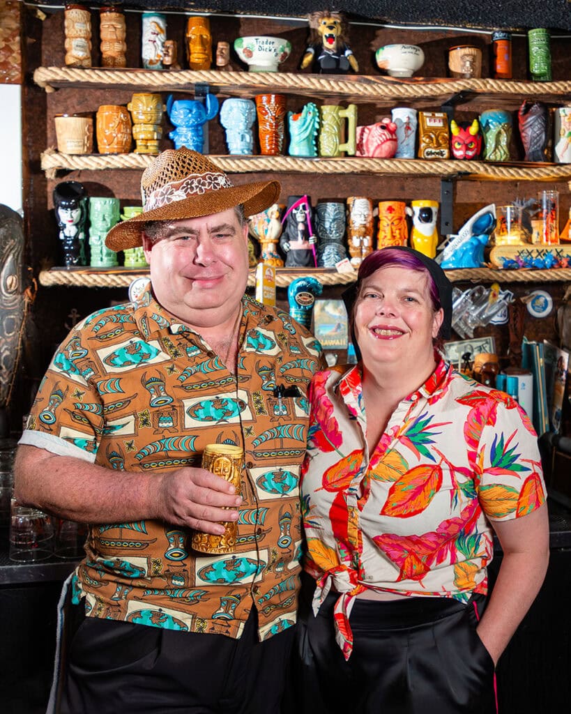 Dr. Shocker and Rosie Raddish, owners of Pele Utu