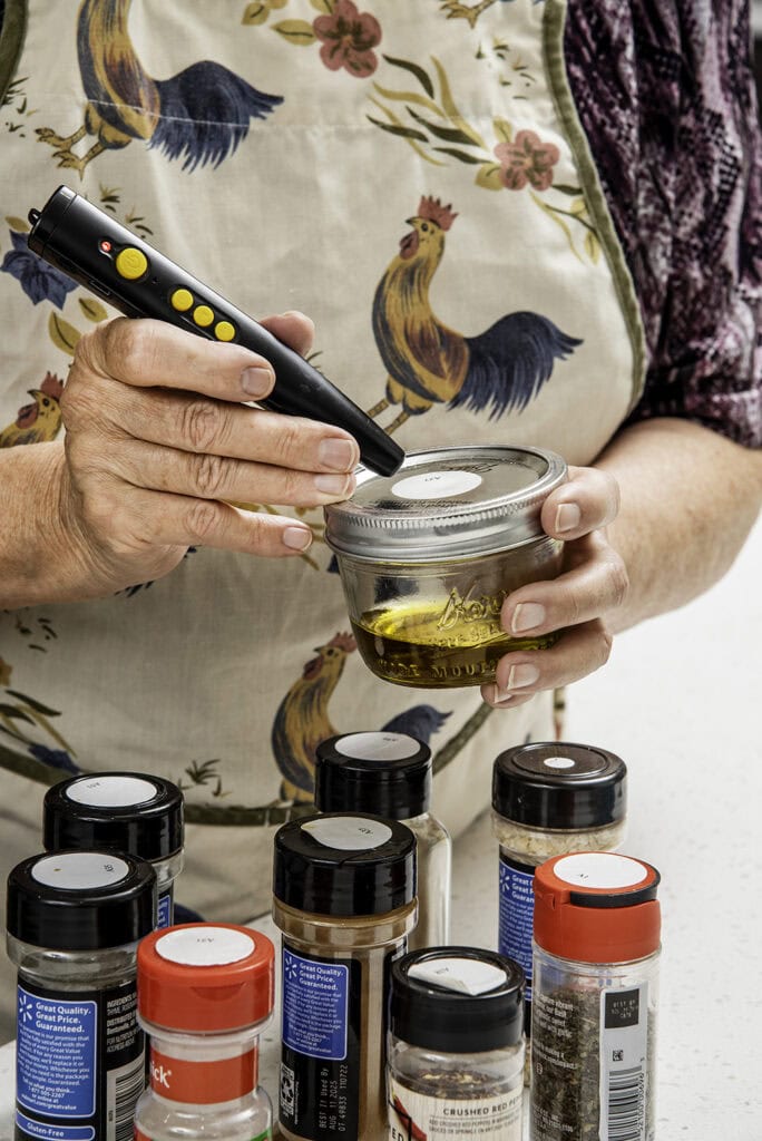 The PENFriend Voice Labeller is a product designed to help the visually impaired by allowing them to record discreet audio labels for products