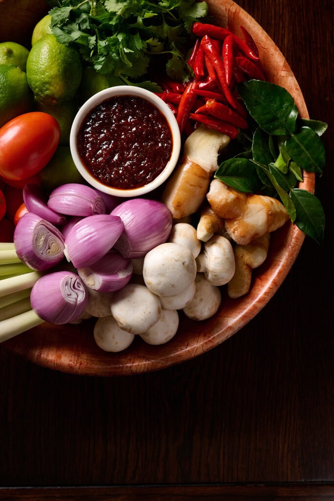 Ingredients for tom yum soup from Moo Dang Thai in Reno. Photo by Shea Evans