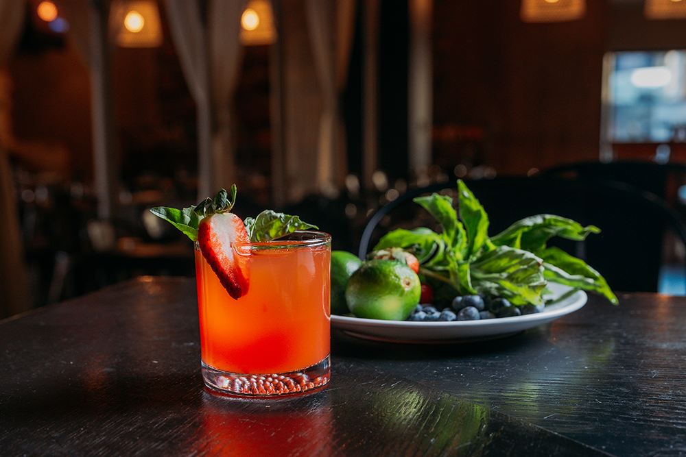 Strawberry fields cocktail at Café Whitney