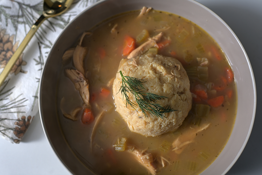 Matzah ball soup made by Hanna Alterwitz