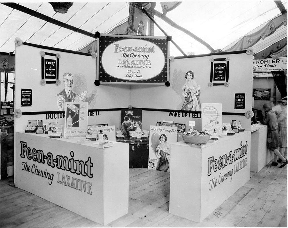 Feen-A-Mint was there to rescue visitors if they overindulged on food at the fair. Photo courtesy of University of Nevada, Reno Special Collections and University Archives Department
